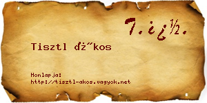 Tisztl Ákos névjegykártya